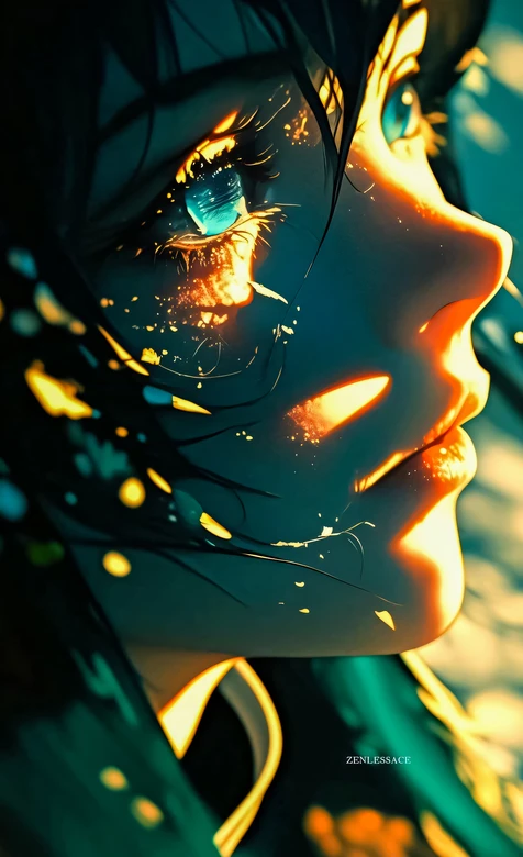 光影特效少女·赛博炫光风 壁纸（ZENLESSACE风格） – 手机电脑通用