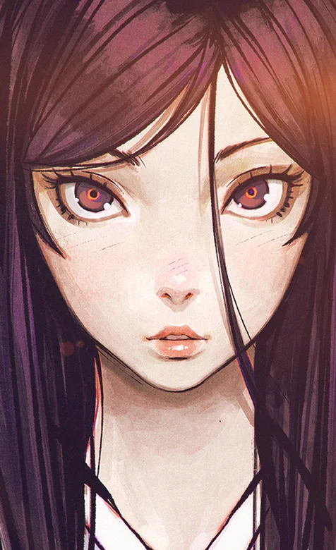 创意的动漫少女头像插画手机壁纸 – 高清 桌面壁纸 开放版权素材 免费下载 手机电脑通用背景图