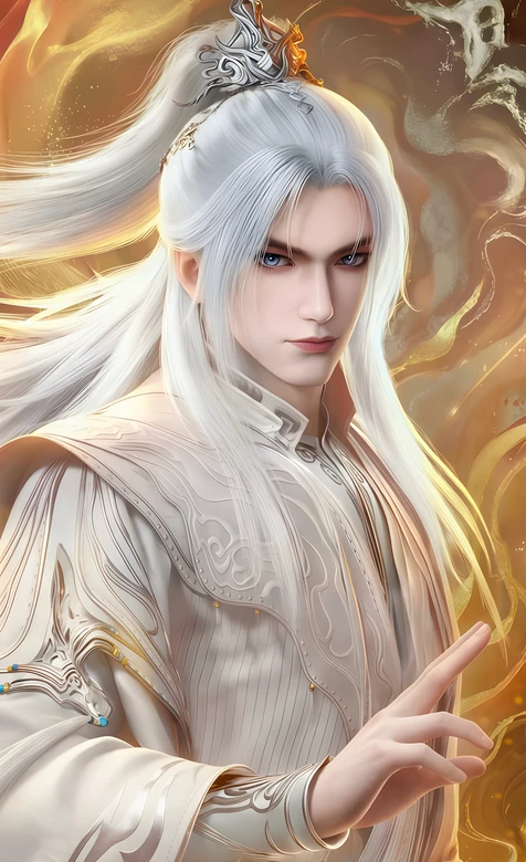 白发古风帅哥王林·国风仙侠唯美风 玄幻手机壁纸推荐
