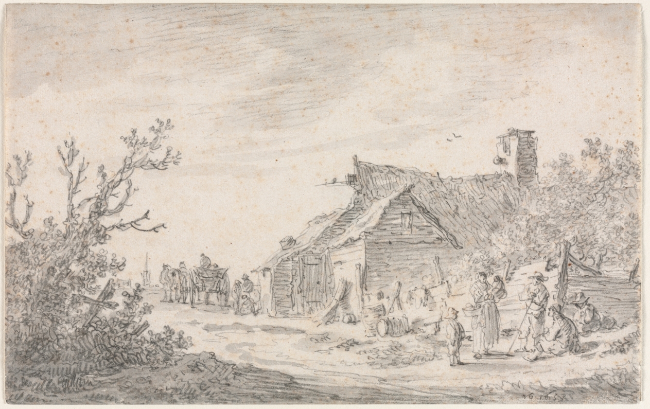 Landscape with a Cottage and Figures – 高清 桌面壁纸 无版权可商用素材 免费