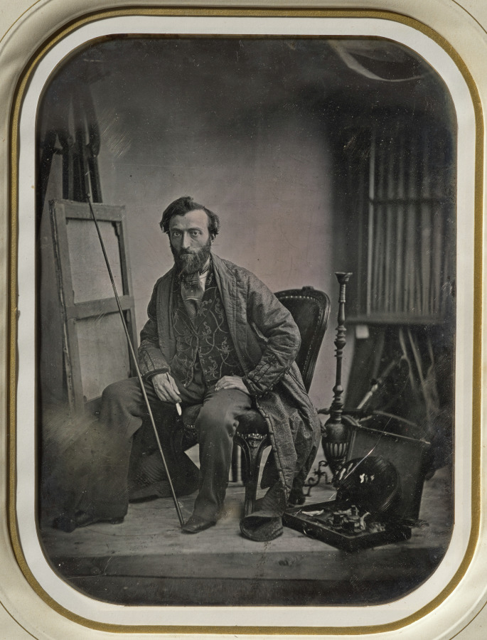 Self Portrait in Painting Studio – 高清 桌面壁纸 无版权可商用素材 免费下载 手