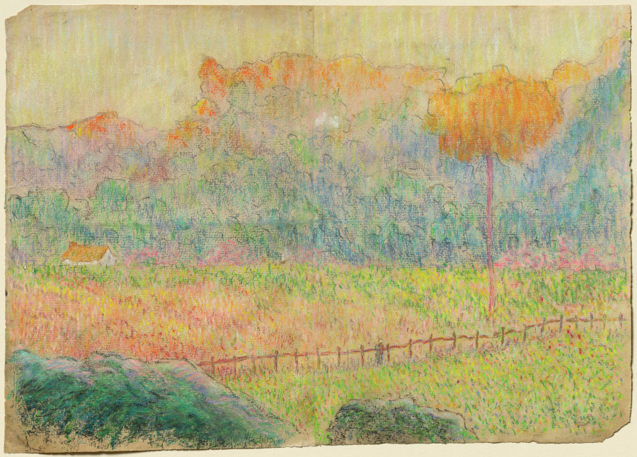 Study for “Landscape with Figure and Houses” – 高清 桌面壁纸 无版权