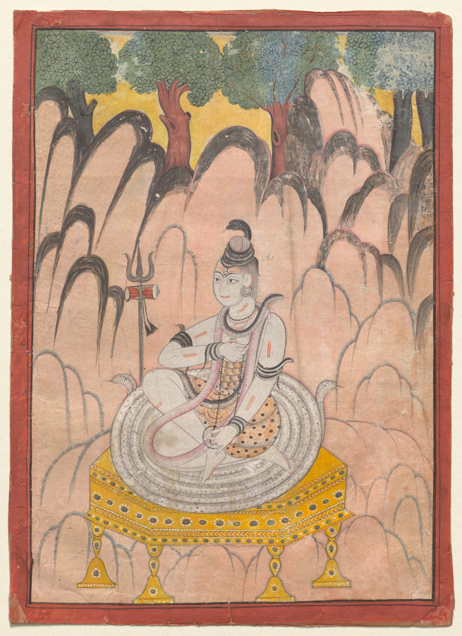 Shiva Seated on a Throne in a Landscape – 高清 桌面壁纸 无版权可商用素材