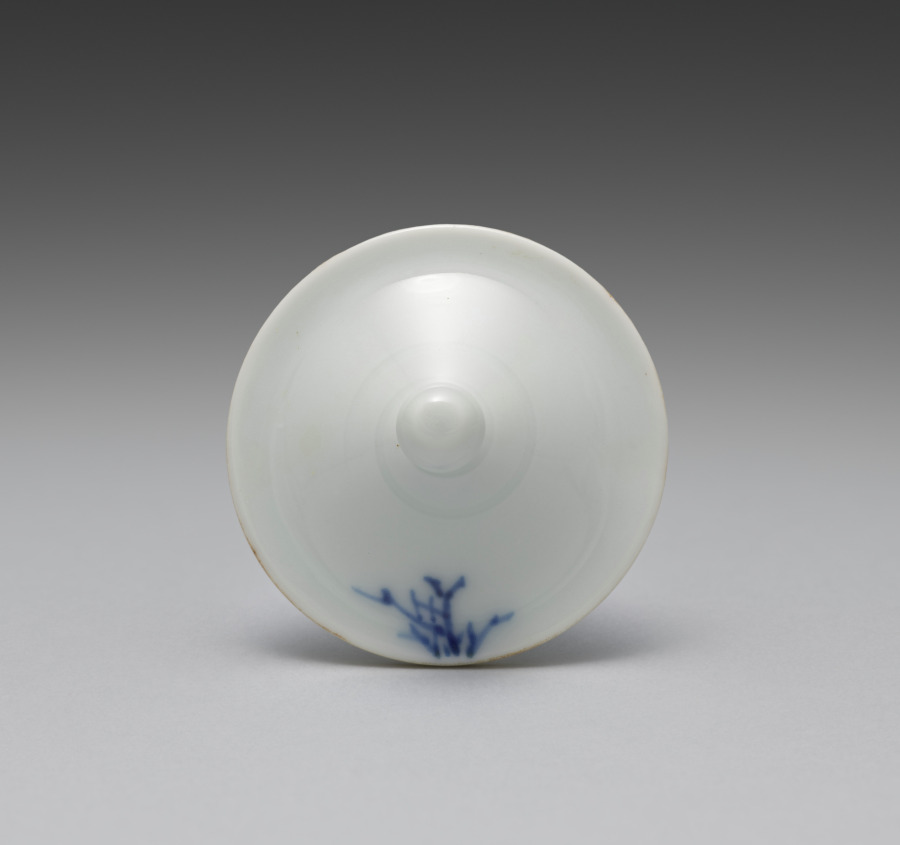 Lid for a Teapot from Tea Set with Chinese Landscape – 高清