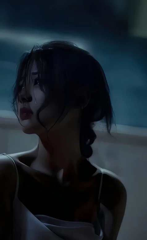 午夜，流泪，哭泣的伤心女生手机壁纸图片 – 高清 桌面壁纸 开放版权素材 免费下载 手机电脑通用背景图