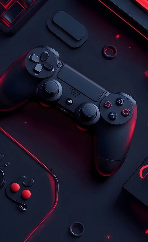 PlayStation游戏手柄·暗黑科技风 电竞外设主题手机壁纸（高热度电竞壁纸） – 高清 桌面壁纸 开放版权素材