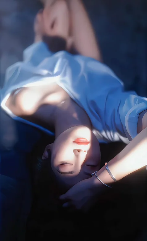 闭着眼睛，仰躺在沙发上休息，享受阳光的魅力AI动漫美女女生手机壁纸图片 – 高清 桌面壁纸 开放版权素材 免费下载