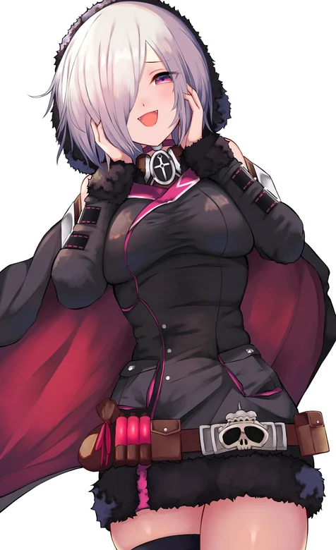 黑色紧身套装，披着黑色披风的动漫少女手机壁纸 – 高清 桌面壁纸 开放版权素材 免费下载 手机电脑通用背景图