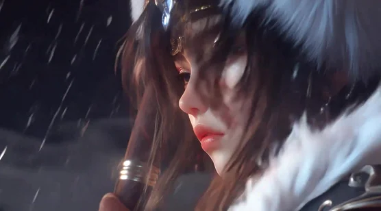 国风写实女战士·雨夜持剑 国漫动态电脑壁纸