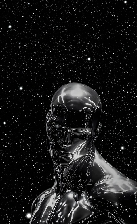 银影侠·金属质感身躯 暗黑科幻星空风 手机壁纸 – 高清 桌面壁纸 开放版权素材 免费下载 手机电脑通用背景图