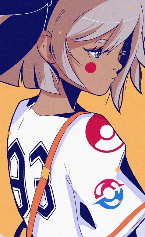 穿83号球衣的少女，线条平面手绘插画 – 高清 桌面壁纸 开放版权素材 免费下载 手机电脑通用背景图