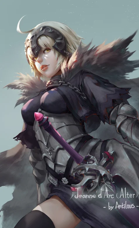 霸气北欧动漫女战士仰视角插画手机壁纸 – 高清 桌面壁纸 开放版权素材 免费下载 手机电脑通用背景图