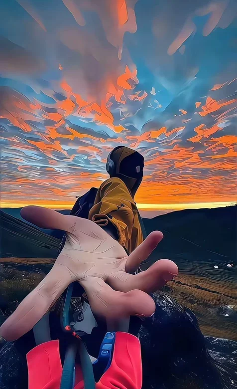 登山，牵手，创意手机壁纸图片 – 高清 桌面壁纸 开放版权素材 免费下载 手机电脑通用背景图