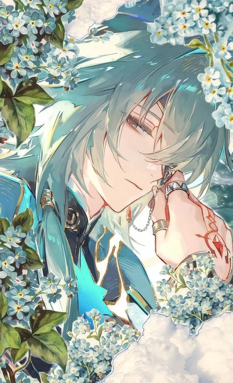 原神·卡维·花簇环绕眼眸温柔 二次元清新唯美风 高清动漫壁纸 – 高清 桌面壁纸 开放版权素材 免费下载 手机电脑通