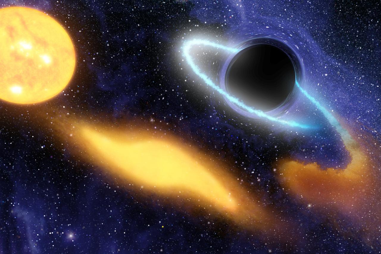 Black Hole Grabs Starry Snack Artist Concept – 高清 桌面壁纸 无版权
