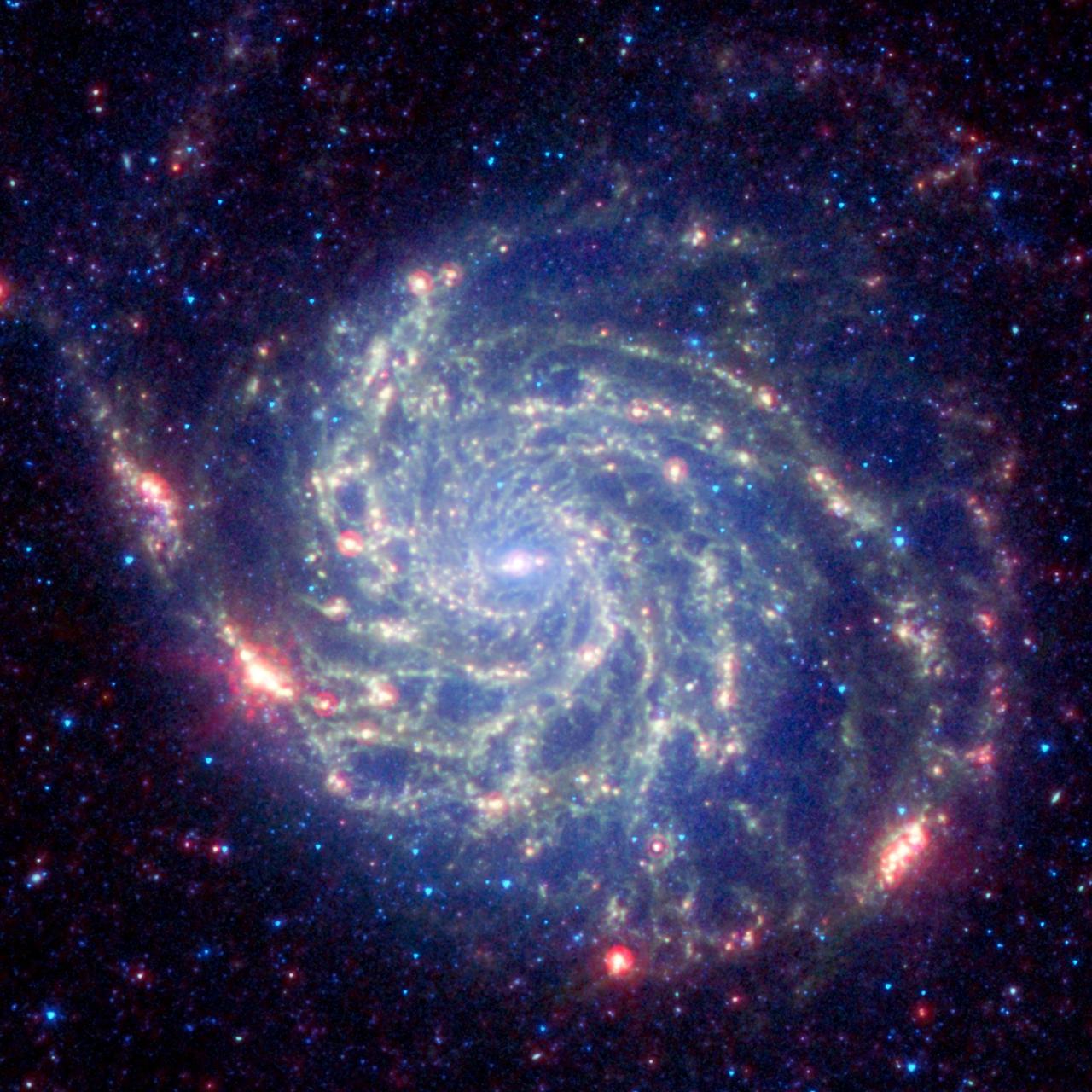 Spitzer Space Telescope View of Galaxy Messier 101 – 高清 桌面