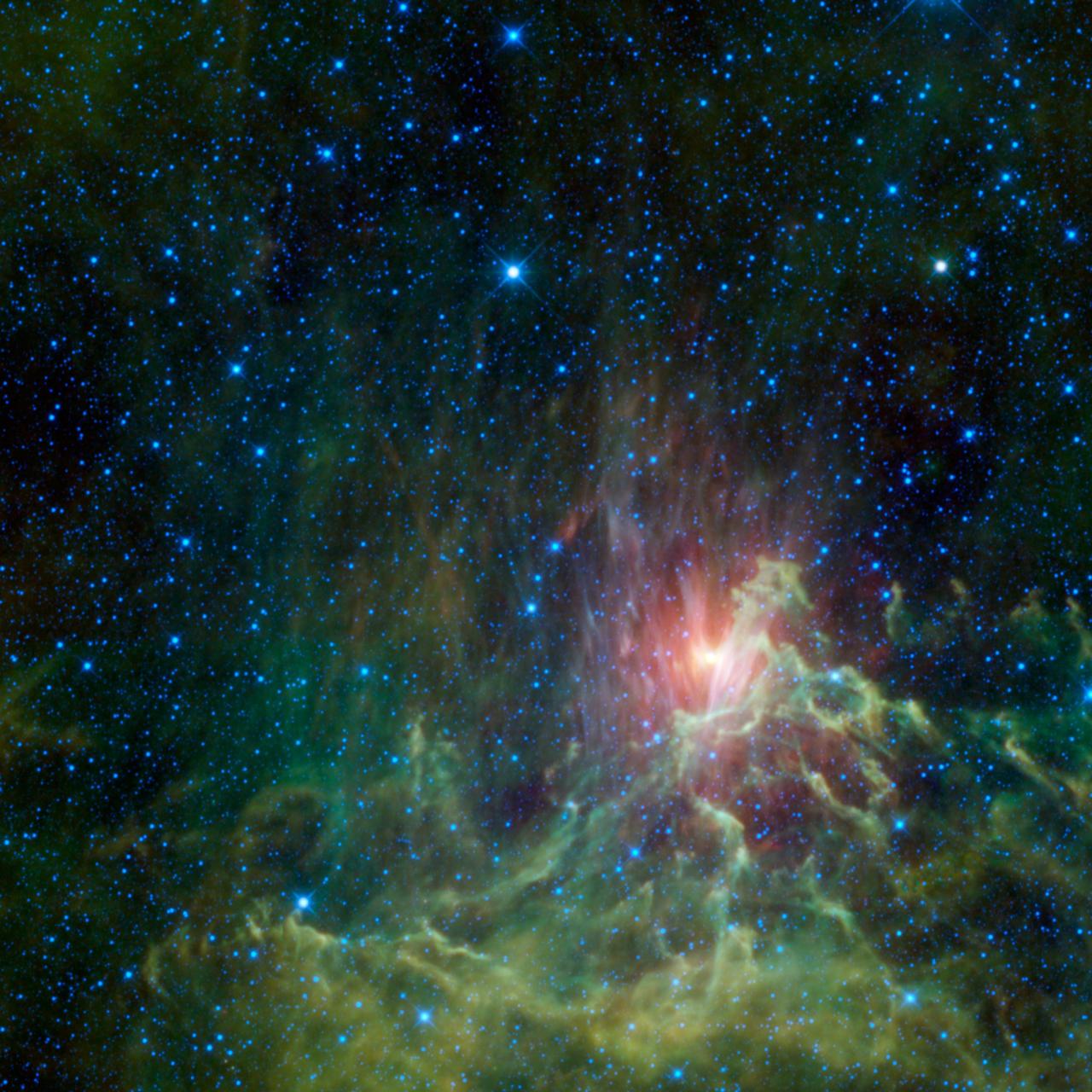 WISE Catches a Runaway Star in Flames – 无版权可商用素材 免