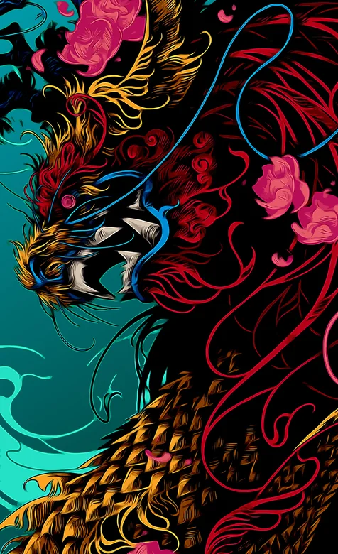 画风奇特的中国风神兽 – 高清 桌面壁纸 开放版权素材 免费下载 手机电脑通用背景图