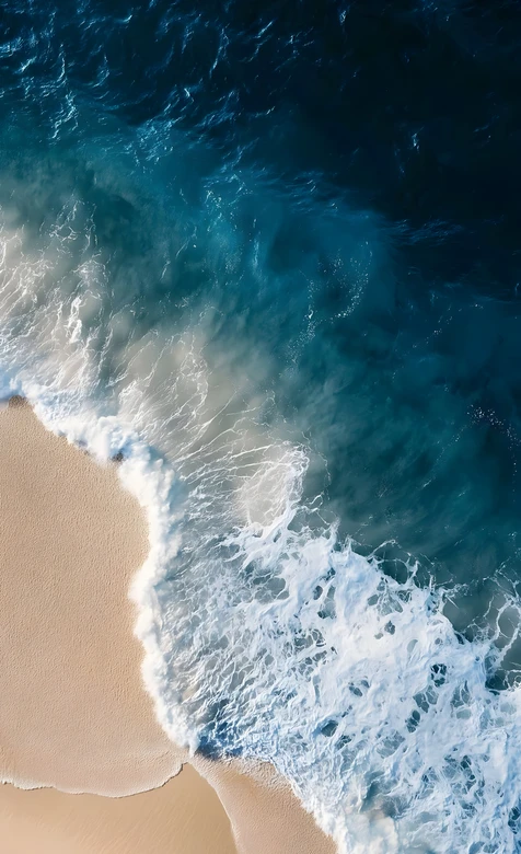 海浪沙滩·唯美自然风 海滨浪花高清手机壁纸 – 高清 桌面壁纸 开放版权素材 免费下载 手机电脑通用背景图