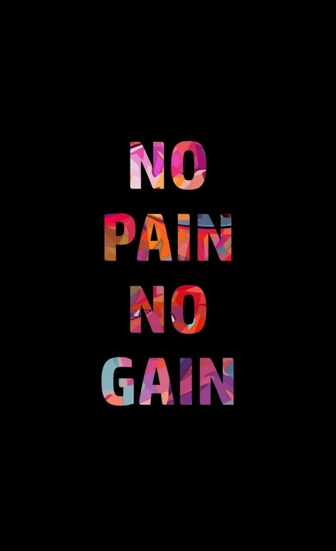彩色文字“NO PAIN NO GAIN”励志手机壁纸 – 高清 桌面壁纸 开放版权素材 免费下载 手机电脑通用背景