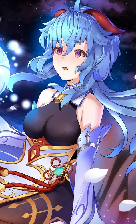 优雅娴静的蓝发动漫少女 游戏《原神》人物甘雨性感手机壁纸图片 – 高清 桌面壁纸 开放版权素材 免费下载 手机电脑通