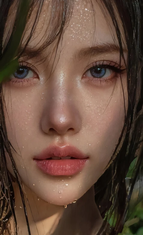 湿发少女·水珠清新写实风热门手机壁纸 – 高清 桌面壁纸 开放版权素材 免费下载 手机电脑通用背景图