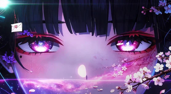 二次元泪泣少女·星空樱花幻境 唯美动态电脑壁纸 – 高清 桌面壁纸 开放版权素材 免费下载 手机电脑通用背景图